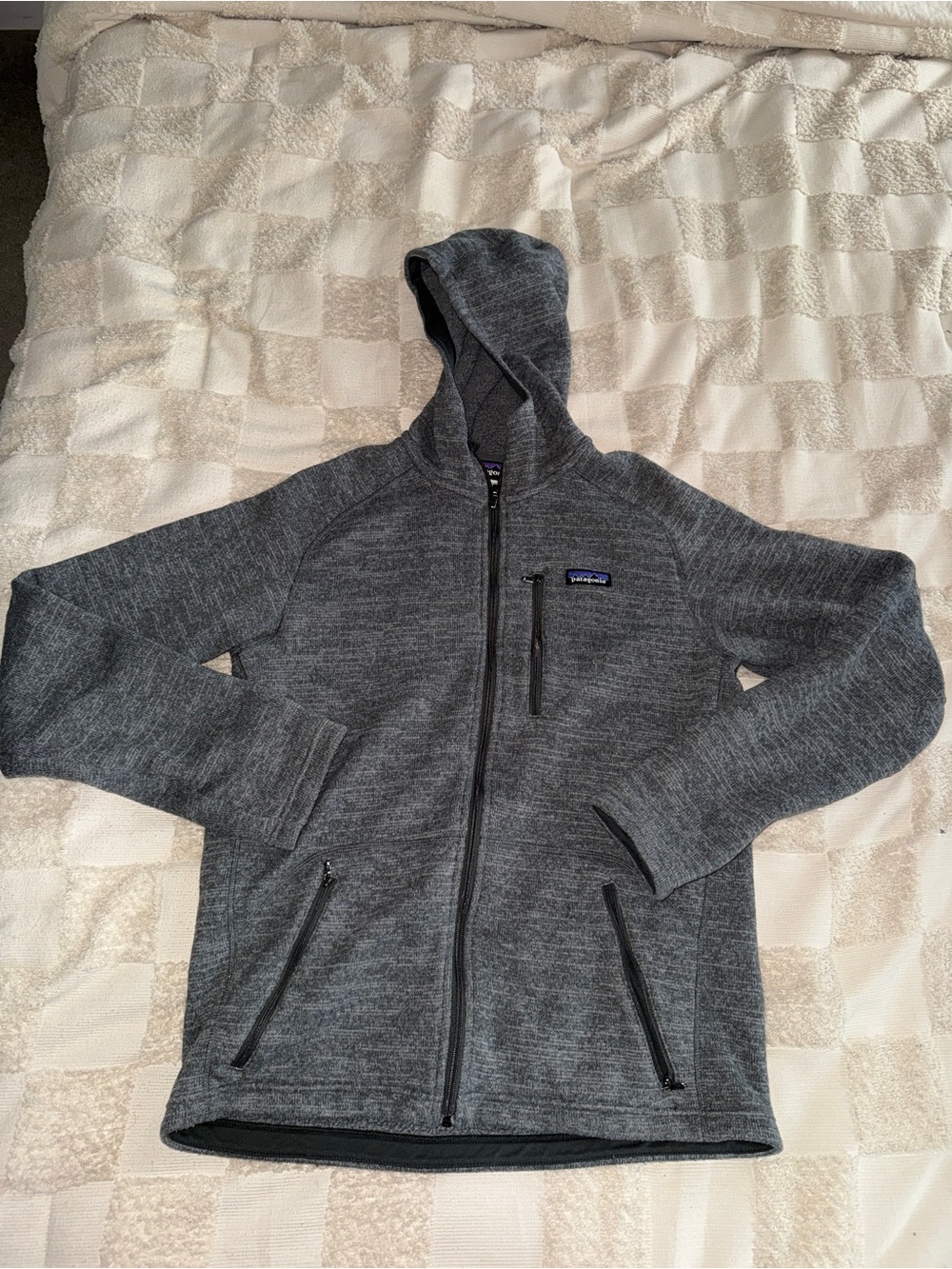 Patagonia Men's Better Sweater Hoody in a heathered gray size M